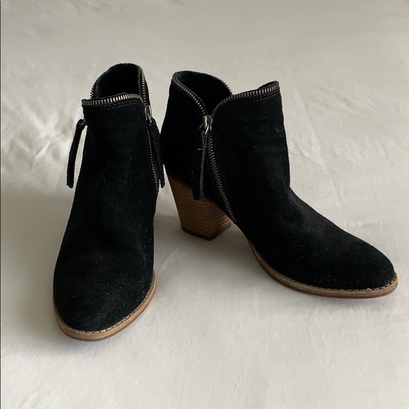 Black Suede Booties - Picture 2 of 6